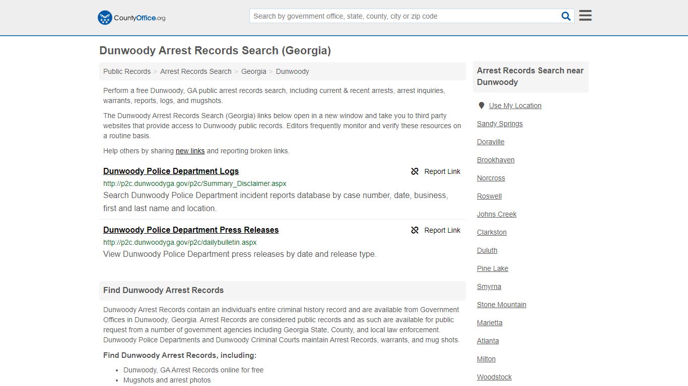 Arrest Records Search - Dunwoody, GA (Arrests & Mugshots)